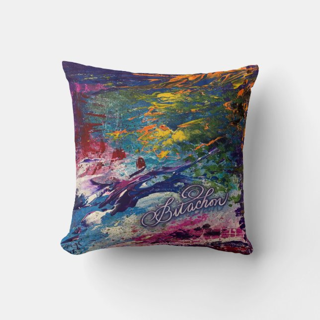 Bitachon Abstract2 Throw Pillow  (Front)