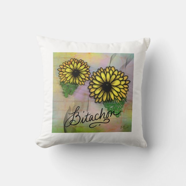 Bitachon Blossom Pillow (Front)