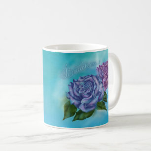 Bitachon Blue Roses Mug