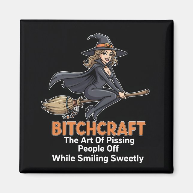 "BITCHCRAFT" | Funny Word Definition Magnet (Front)