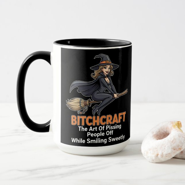 "BITCHCRAFT" | Funny Word Definition Mug (With Donut)