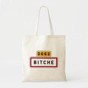 Bitche, Road Sign, France Tote Bag