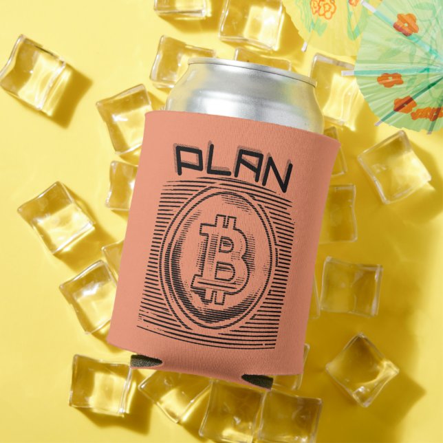 Bitcoin Сrypto Plan B BTC Logo Can Cooler (In Situ Summer)