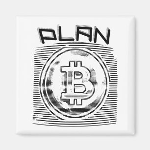 Bitcoin Сrypto Plan B BTC Logo Magnet