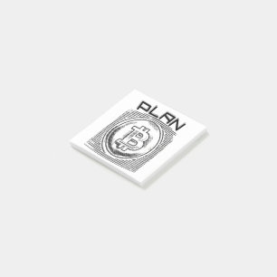 Bitcoin Сrypto Plan B BTC Logo Post-it Notes