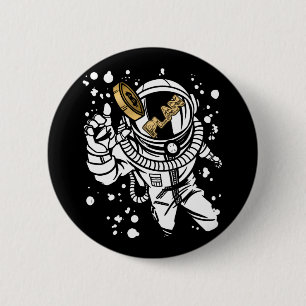Bitcoin Сryptocurrency Plan B Astronaut 6 Cm Round Badge