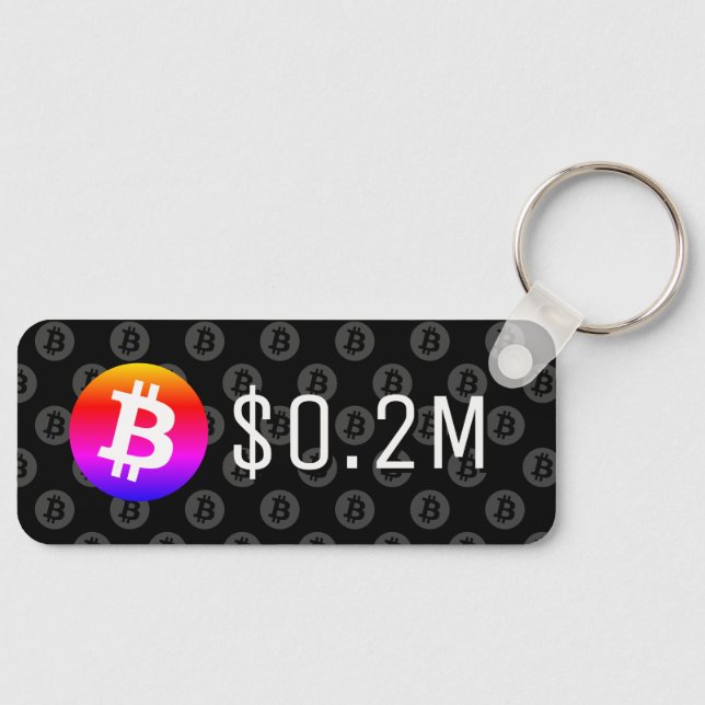 Bitcoin $0.2M ($200K) One Million Key Ring (Front)