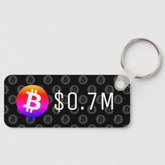 Bitcoin $0.7M ($700K) One Million Key Ring (Front)