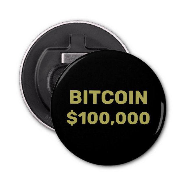 Bitcoin 100000 Celebration Bottle Opener (Front)