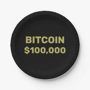 Bitcoin 100000 Celebration Paper Plate