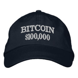 Bitcoin 100000 embroidered hat