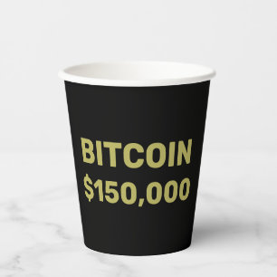 Bitcoin 150000 Celebration Paper Cups