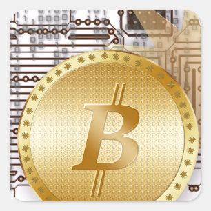 Bitcoin 18 square sticker