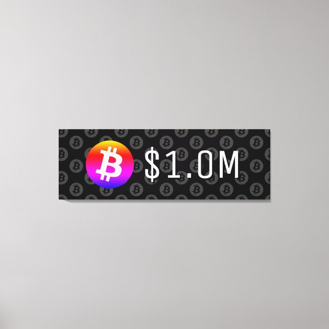 Bitcoin $1.0M ($1,000,000) One Million Canvas Print (Front)