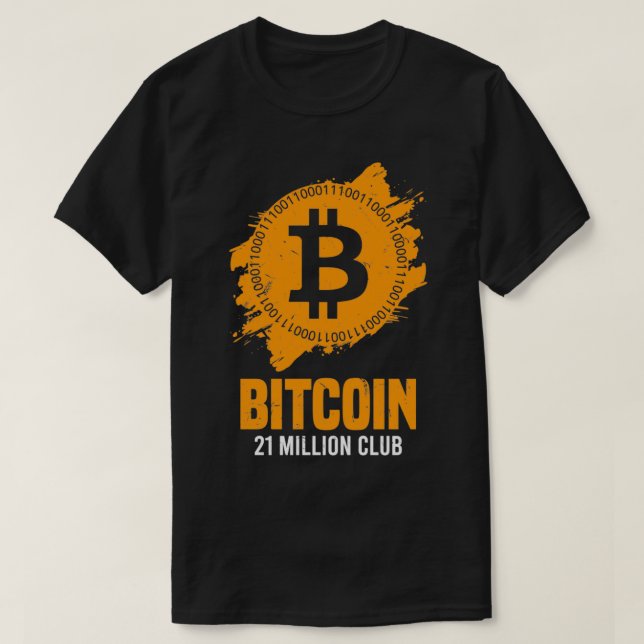 Bitcoin 21 Million Club  ETH GOLD HODL Satoshi The T-Shirt (Design Front)