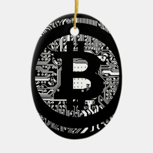 Bitcoin 4 ceramic tree decoration