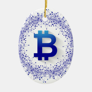 Bitcoin 5 ceramic tree decoration