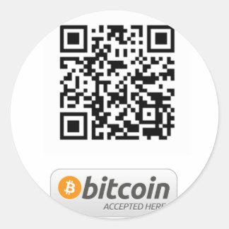 Bitcoin Accepted Here Classic Round Sticker