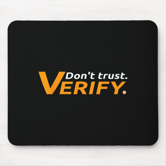 Bitcoin And Crypto As Money Payment - Don't Trust, Mouse Pad (Front)