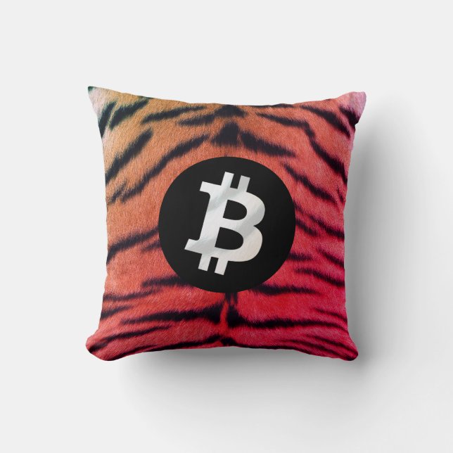 Bitcoin Animal (Tiger, Style 2) Cushion (Front)