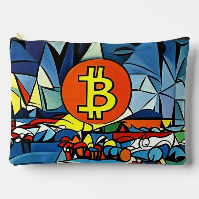 Bitcoin Art Accessory Pouch (Front)