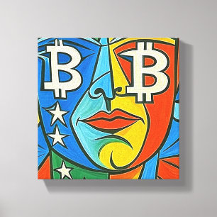Bitcoin Art Canvas Print