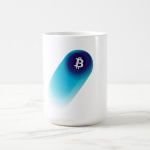Bitcoin Art (Comet - Style 1, White) Coffee Mug