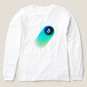 Bitcoin Art (Comet - Style 2, White) Tri-Blend Shirt