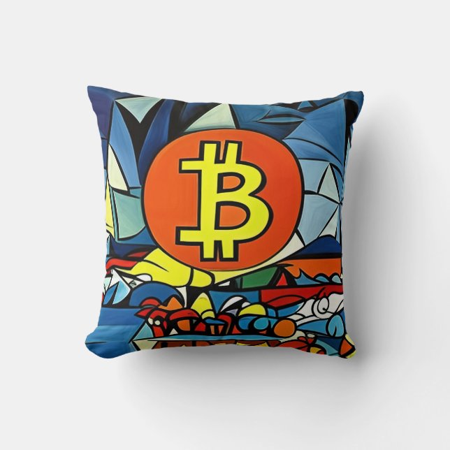 Bitcoin Art Cushion (Front)