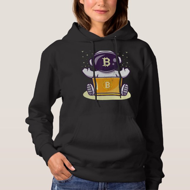 Bitcoin Astronaut Cryptocurrency Blockchain Crypto Hoodie (Front)