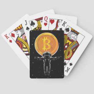 Bitcoin Astronaut to the moon - Bitcoin Crypto Playing Cards