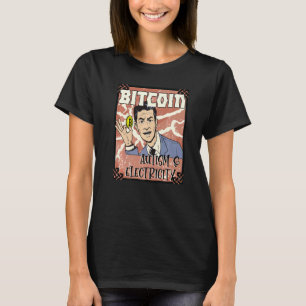 Bitcoin Autist Autistic Vintage Retro Graphic Auti T-Shirt