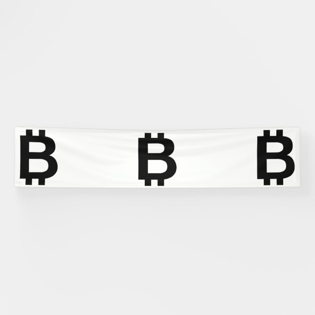 Bitcoin B Bold 2.5x12 Vinyl Banner (Horizontal)