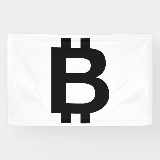 Bitcoin B Bold 2.5x4 Vinyl Banner (Horizontal)