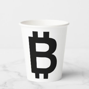 Bitcoin B Bold Paper Cups