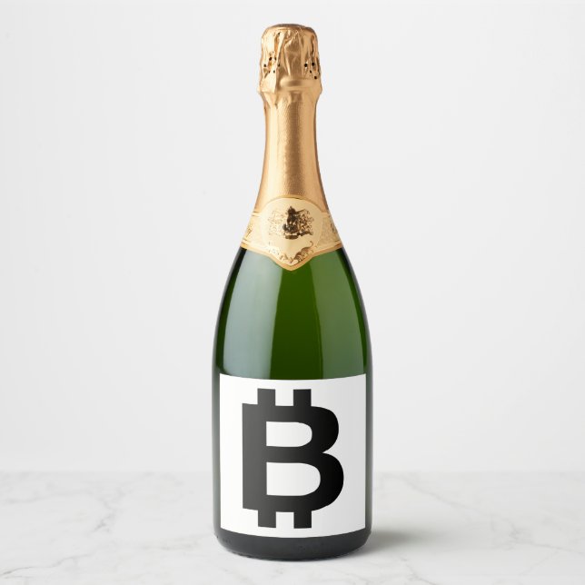 Bitcoin B Bold Sparkling Wine Label (Front)