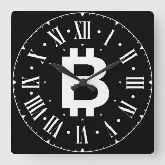 Bitcoin B Cool Roman Numeral Wall Clock