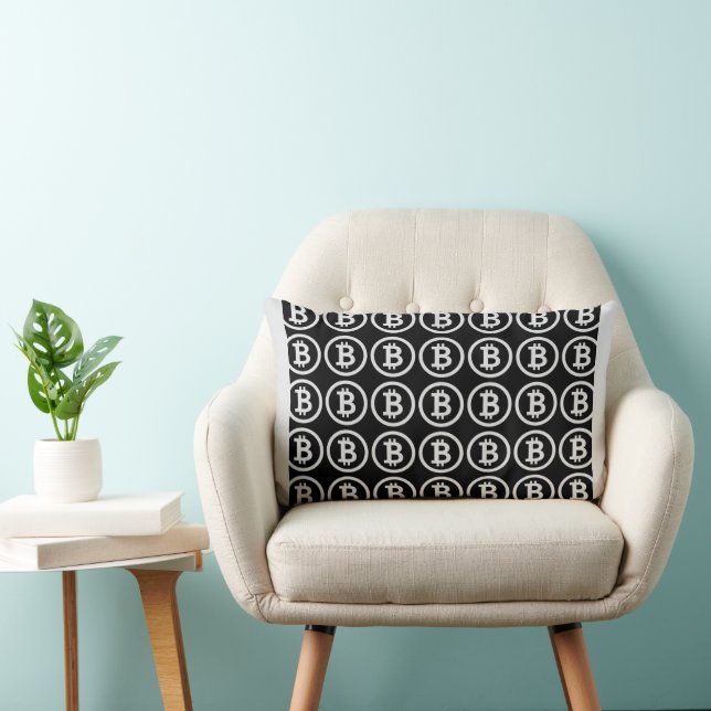 Bitcoin B Dollar Sign Crypto Lumbar Cushion (Chair)