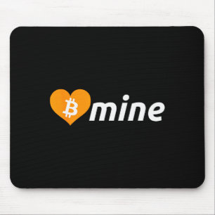 Bitcoin B Mine Cryptocurrency Valentines Day Btc Mouse Pad