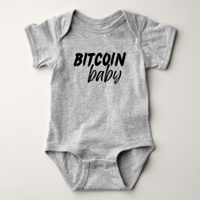 bitcoin BABY crypto street-style gift bitcoin Baby Bodysuit (Front)