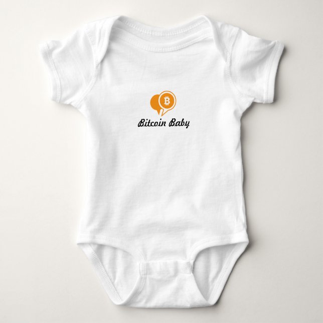 Bitcoin Baby One-piece Bodysuit (Front)