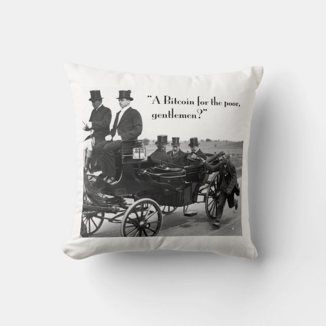 Bitcoin Beggar Cushion (Front)