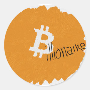 Bitcoin Billionaire Artsy Stickers