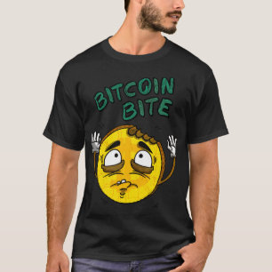 Bitcoin Bite Cryptocurrency Retro toon Coin T-Shirt