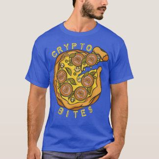 Bitcoin Bites Crypto Bites Pizza Funny Bitcoin  T-Shirt