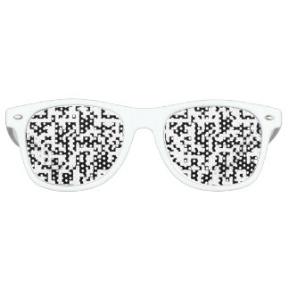 Bitcoin black and white QR Code Retro Sunglasses