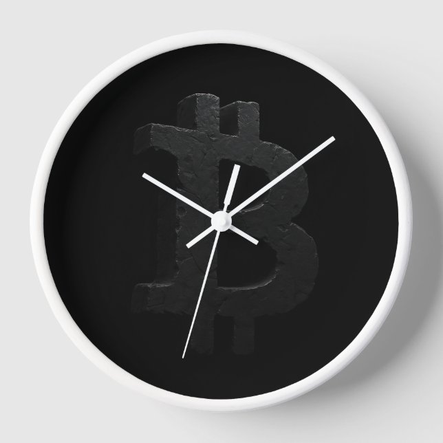 Bitcoin Black Rock ₿ Clock (Front)