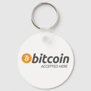 Bitcoin BTC Accepted Here Basic Keychain