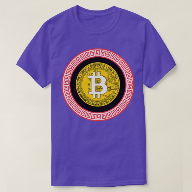 BITCOIN Btc Black T-Shirt (Design Front)