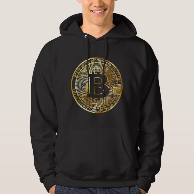 Bitcoin BTC Coin Crypto Trader #bitcoin Future Fre Hoodie (Front)